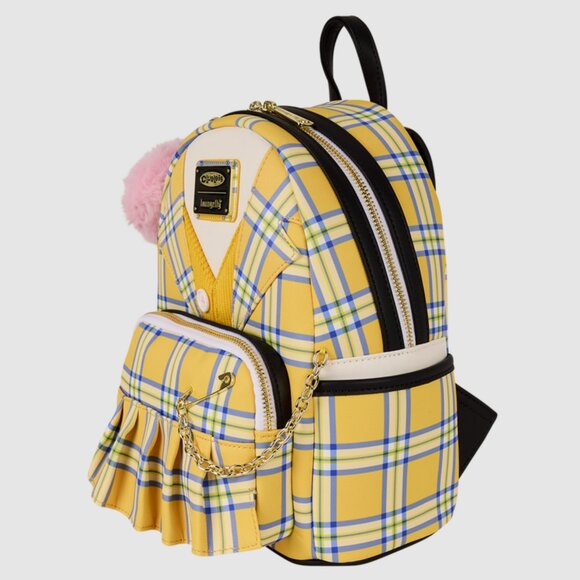 Loungefly Clueless 30th Anniversary Cher Yellow Plaid Mini Backpack NWT - Picture 2 of 5